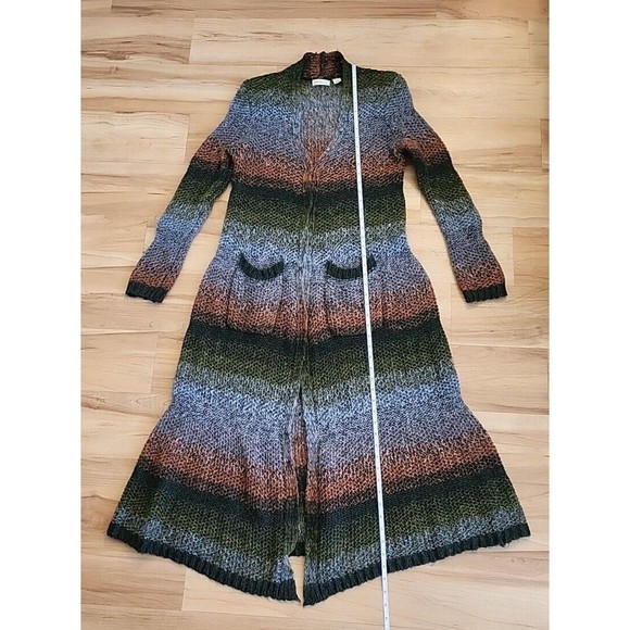 Anthropologie Sleeping On Snow Ombré Aura Cardigan Longline Duster Pockets Sz LP - Picture 10 of 11